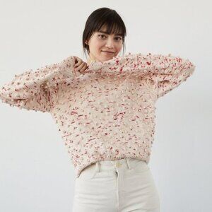 Misha and Puff Adult Popcorn Sweater in Poppy Confetti Large